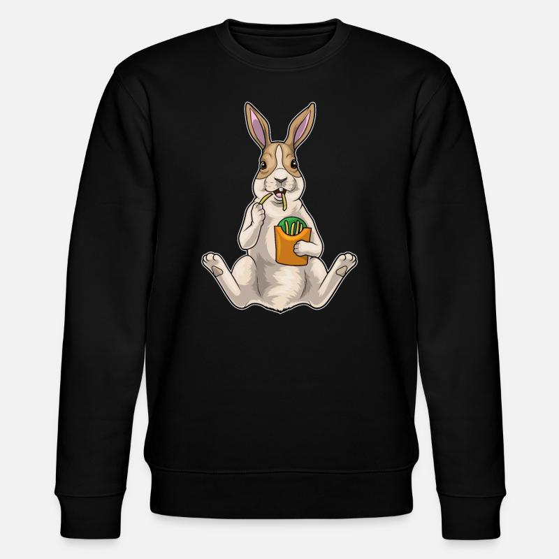 Frites lapin - Sweat bio CHANGER Stanley/Stella Unisexe - noir