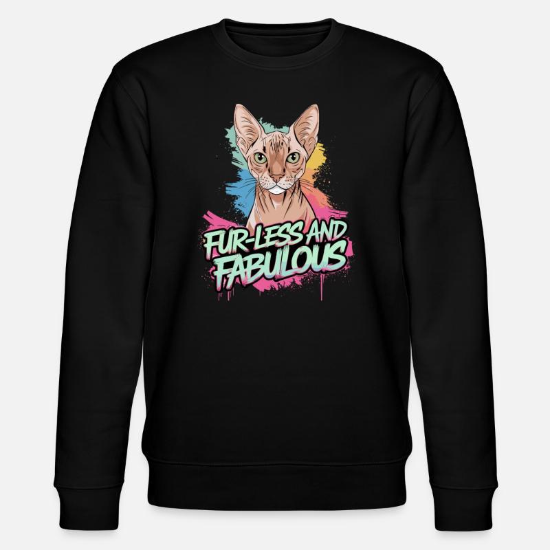 Fur-less and Fabulous - Stanley/Stella Unisex Bio-Sweatshirt CHANGER  - Schwarz