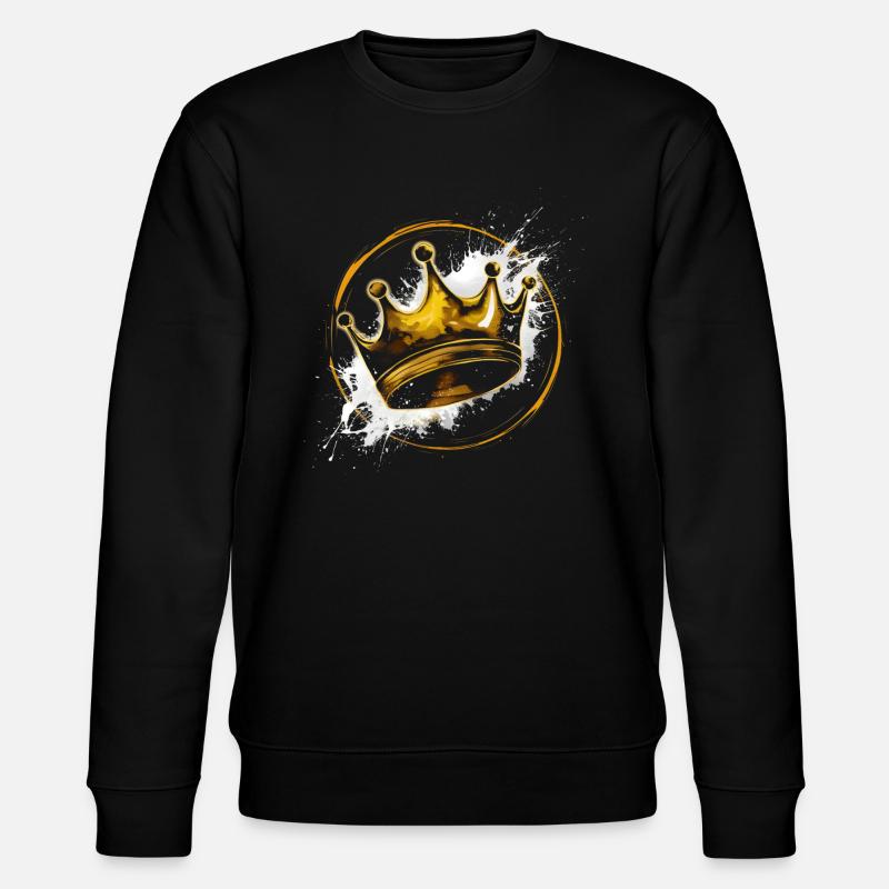 König der Goldenen Krone - Stanley/Stella Unisex Bio-Sweatshirt CHANGER - Schwarz