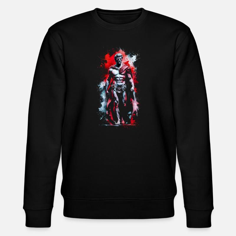Marcus Aurelius Porträt - Stanley/Stella Unisex Bio-Sweatshirt CHANGER  - Schwarz