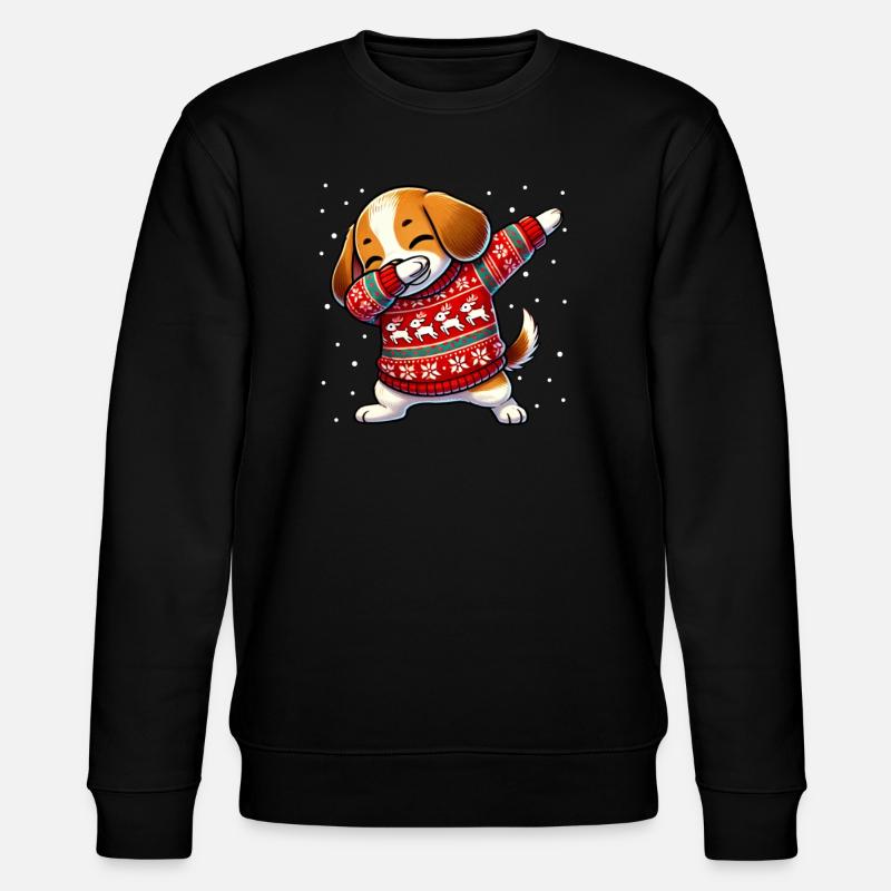 Noël Beagle Noël laid - Sweat bio CHANGER Stanley/Stella Unisexe - noir