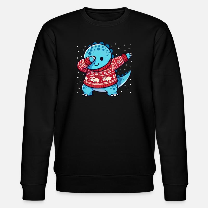 Noël Dino Dinosaure Moche Noël - Sweat bio CHANGER Stanley/Stella Unisexe - noir
