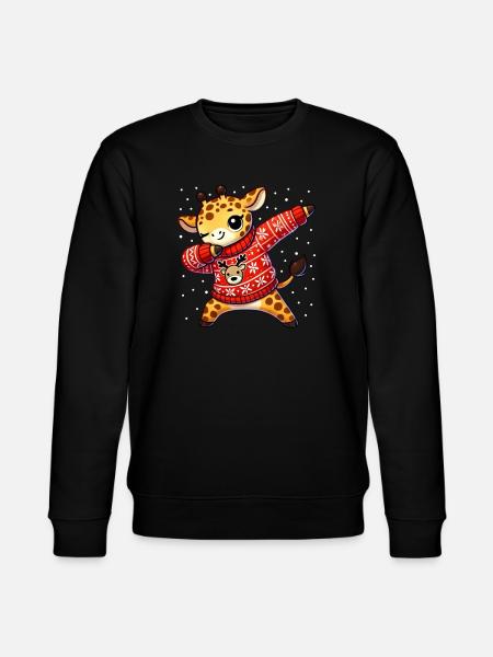 Weihnachten Giraffe Ugly Christmas - Stanley/Stella CHANGER Unisex Organic Sweatshirt - black