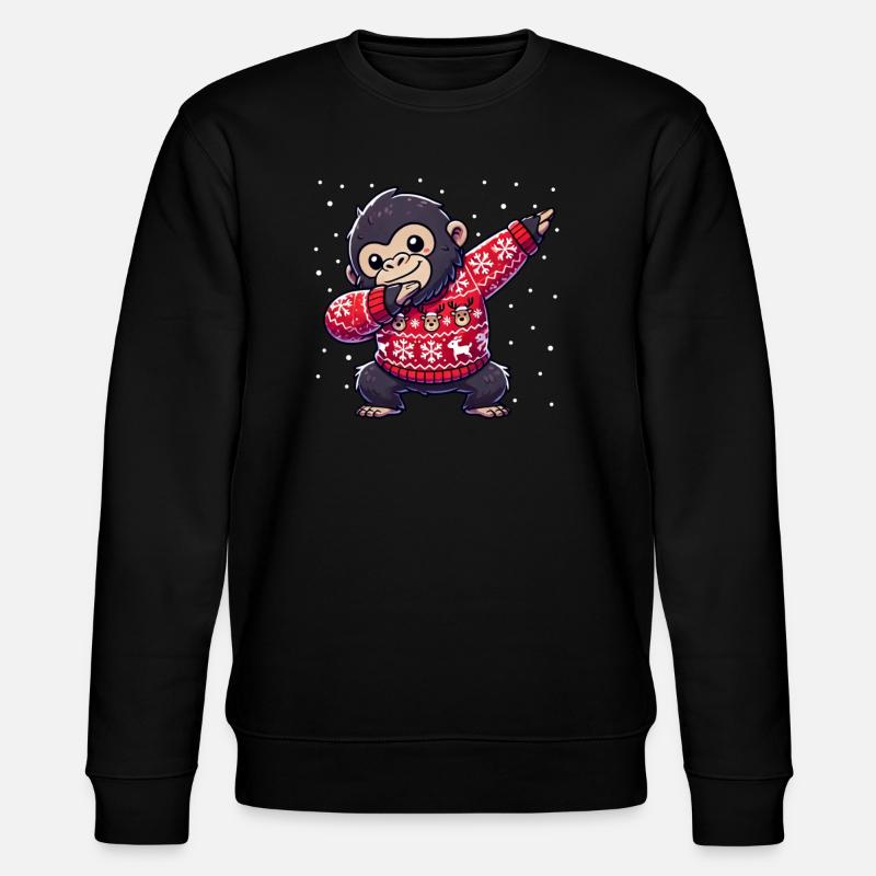 Noël Gorille Moche Noël - Sweat bio CHANGER Stanley/Stella Unisexe - noir