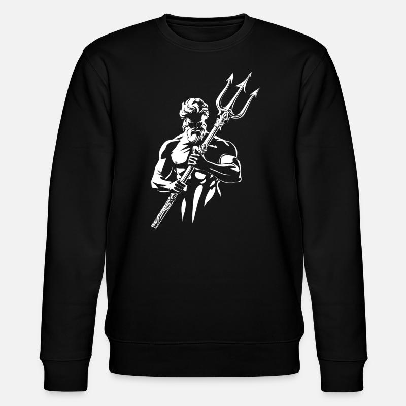 Poseidon Trident - Stanley/Stella CHANGER Unisex Organic Sweatshirt - black