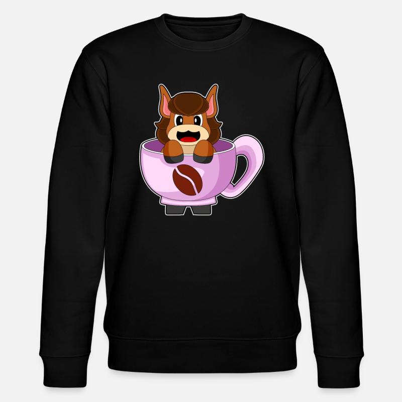 Tasse à café cheval - Sweat bio CHANGER Stanley/Stella Unisexe - noir