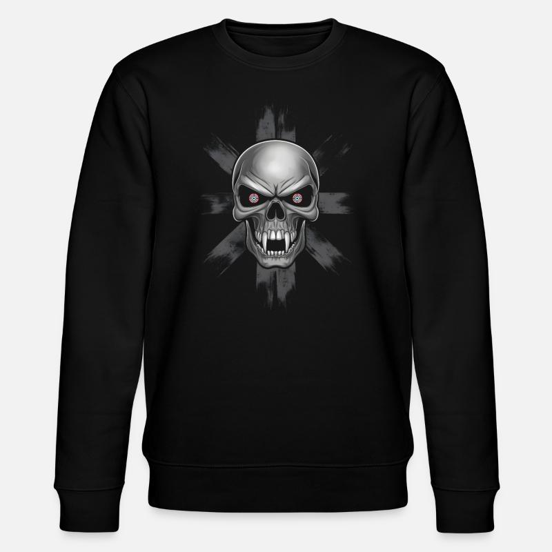 Unheimlicher Vampirschädel - Stanley/Stella Unisex Bio-Sweatshirt CHANGER - Schwarz