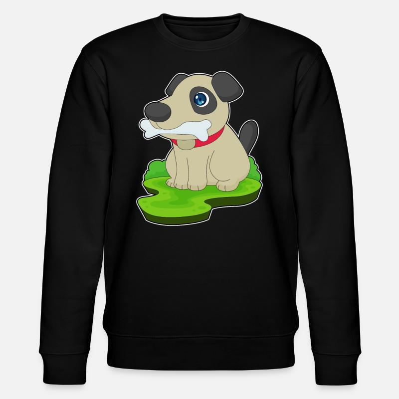 Hund Knochen - Stanley/Stella Unisex Bio-Sweatshirt CHANGER  - Schwarz