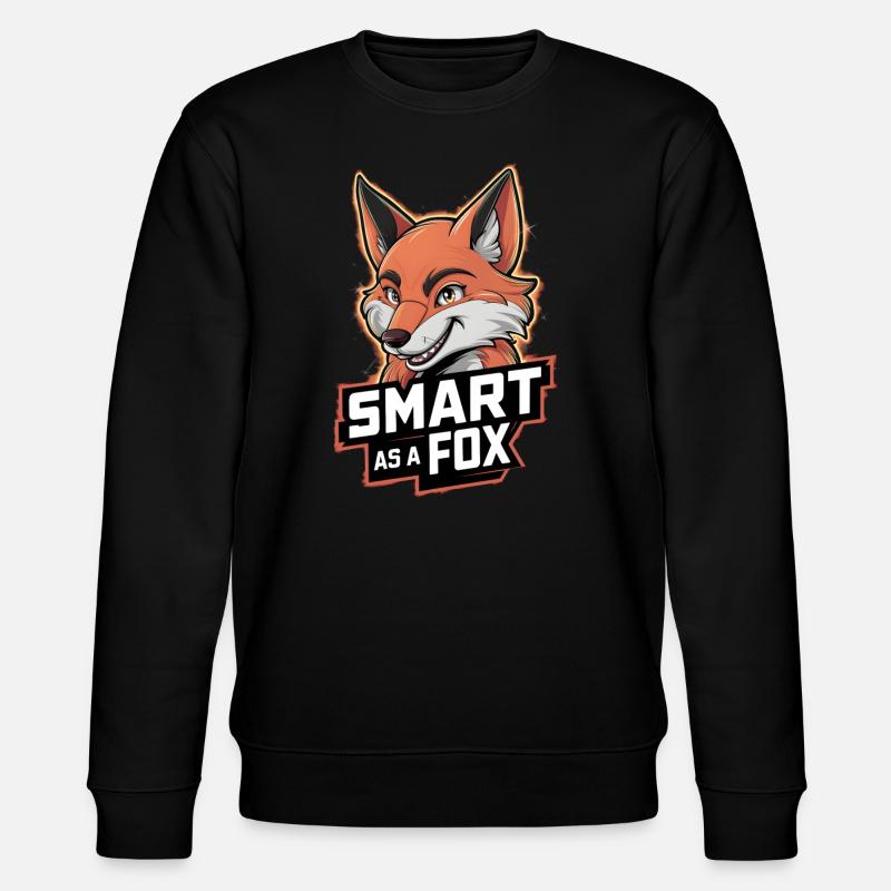 Schlau wie ein Fuchs - Stanley/Stella Unisex Bio-Sweatshirt CHANGER  - Schwarz