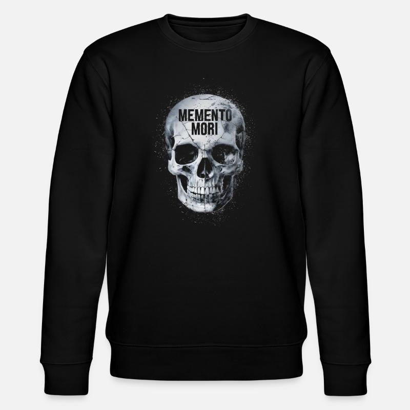 Memento mori Schädel - Stanley/Stella Unisex Bio-Sweatshirt CHANGER  - Schwarz