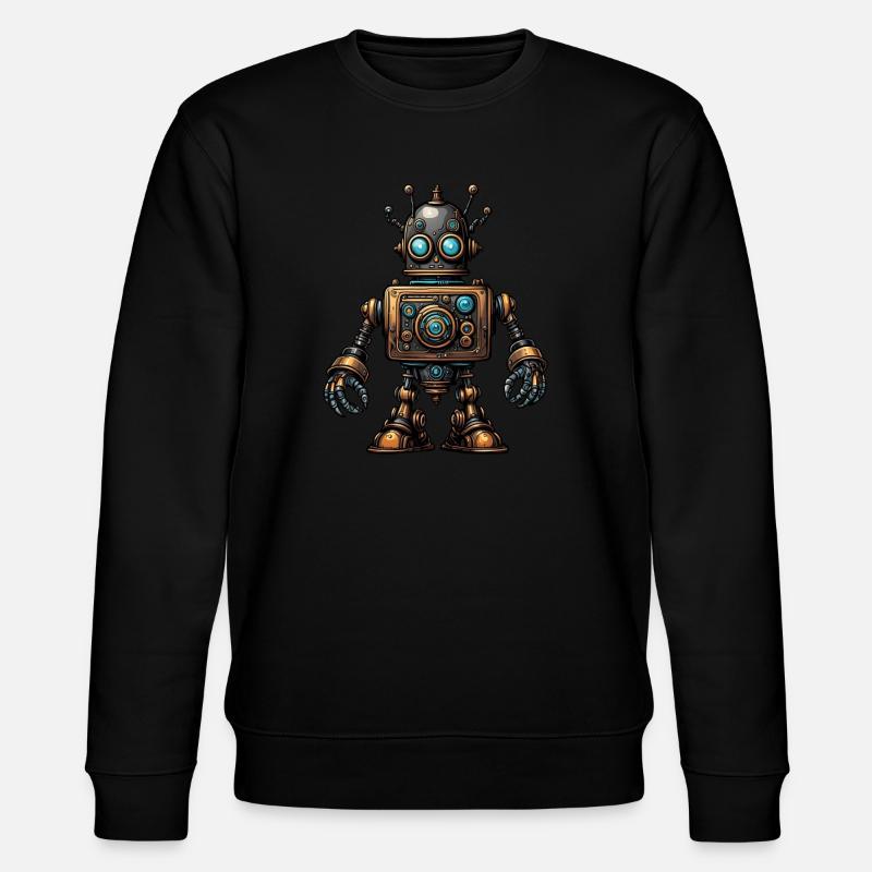 Robot steampunk - Sweat bio CHANGER Stanley/Stella Unisexe - noir