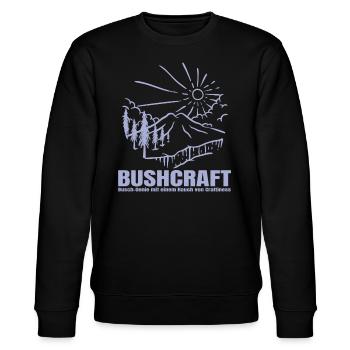 Bushcraft - Busch Genie mit Craftiness - Stanley/Stella Unisex Bio-Sweatshirt CHANGER  - Schwarz - Vorne - Nik (191cm) & Marisol (170cm)