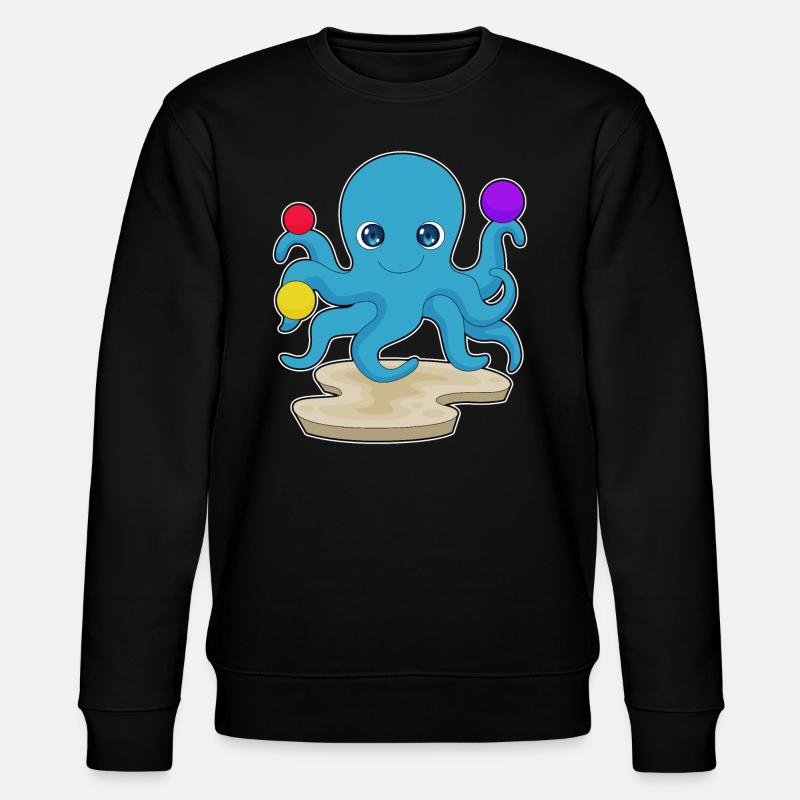 Octopus Paint Balls - Stanley/Stella CHANGER Unisex Organic Sweatshirt - black