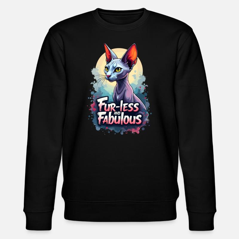 Fur-less and Fabulous - Stanley/Stella Unisex Bio-Sweatshirt CHANGER  - Schwarz