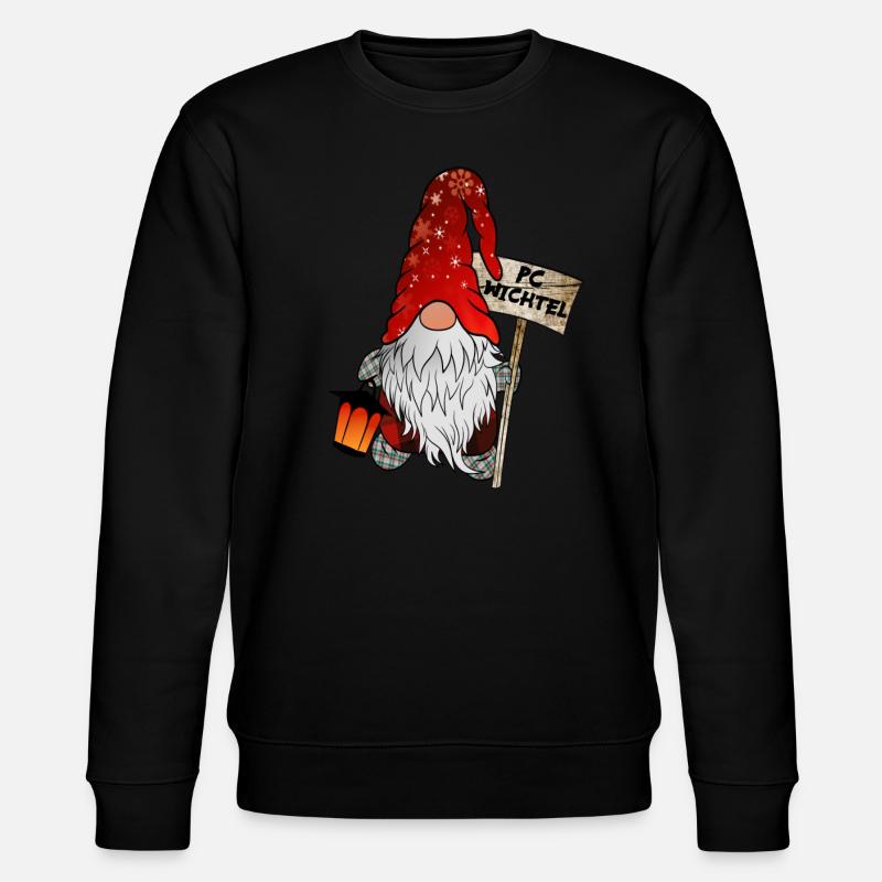 PC Wichtel Weihnachtsgnom - Stanley/Stella Unisex Bio-Sweatshirt CHANGER  - Schwarz