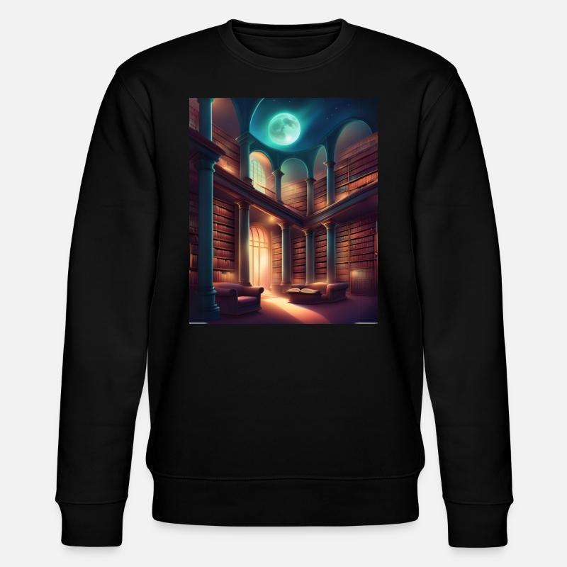 Fantasy-Bibliothek - Stanley/Stella Unisex Bio-Sweatshirt CHANGER  - Schwarz