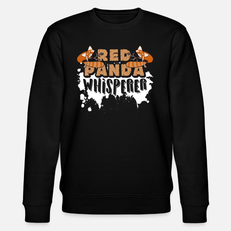 Red Panda Whisperer - Stanley/Stella CHANGER Unisex Organic Sweatshirt - black