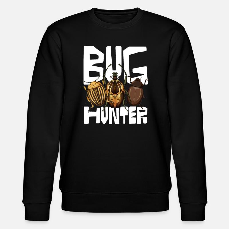 Bug Hunter Insect Lover Design - Stanley/Stella CHANGER Unisex Organic Sweatshirt - black
