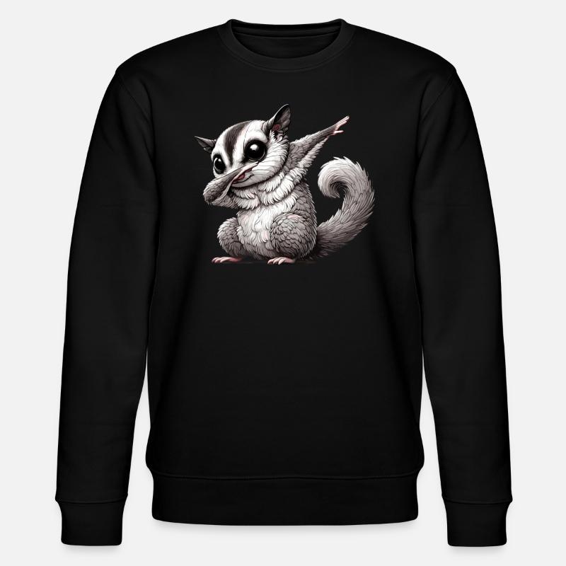 Kurzkopfgleitbeutler, Sugar Glider, Dabbing - Stanley/Stella CHANGER Unisex Organic Sweatshirt - black