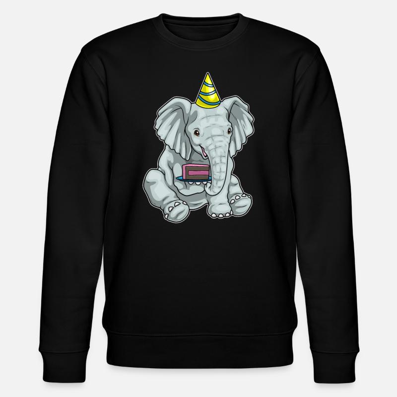 Elefant Kuchen - Stanley/Stella Unisex Bio-Sweatshirt CHANGER  - Schwarz