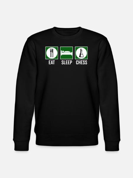 Eat Sleep Chess Chess Quote - Stanley/Stella CHANGER Unisex Organic Sweatshirt - black