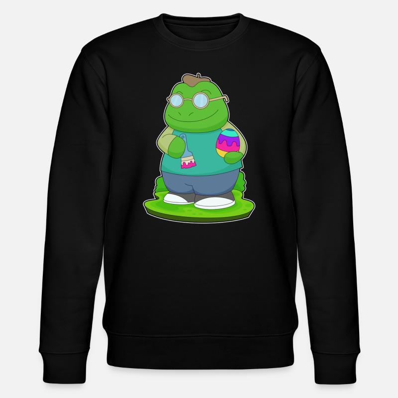 Frog Easter Painter - Stanley/Stella CHANGER Unisex Organic Sweatshirt - black