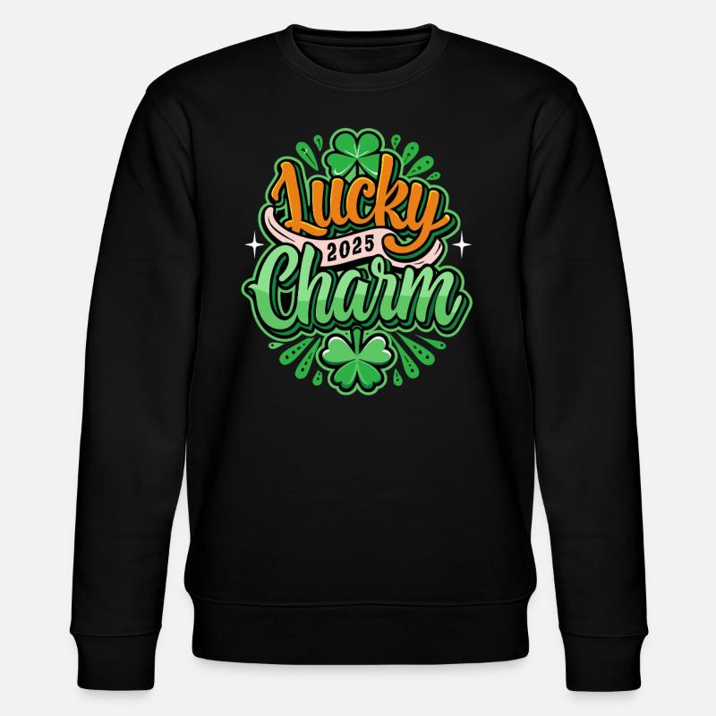 Porte-bonheur - Saint-Patrick - Irlande - Sweat bio CHANGER Stanley/Stella Unisexe - noir