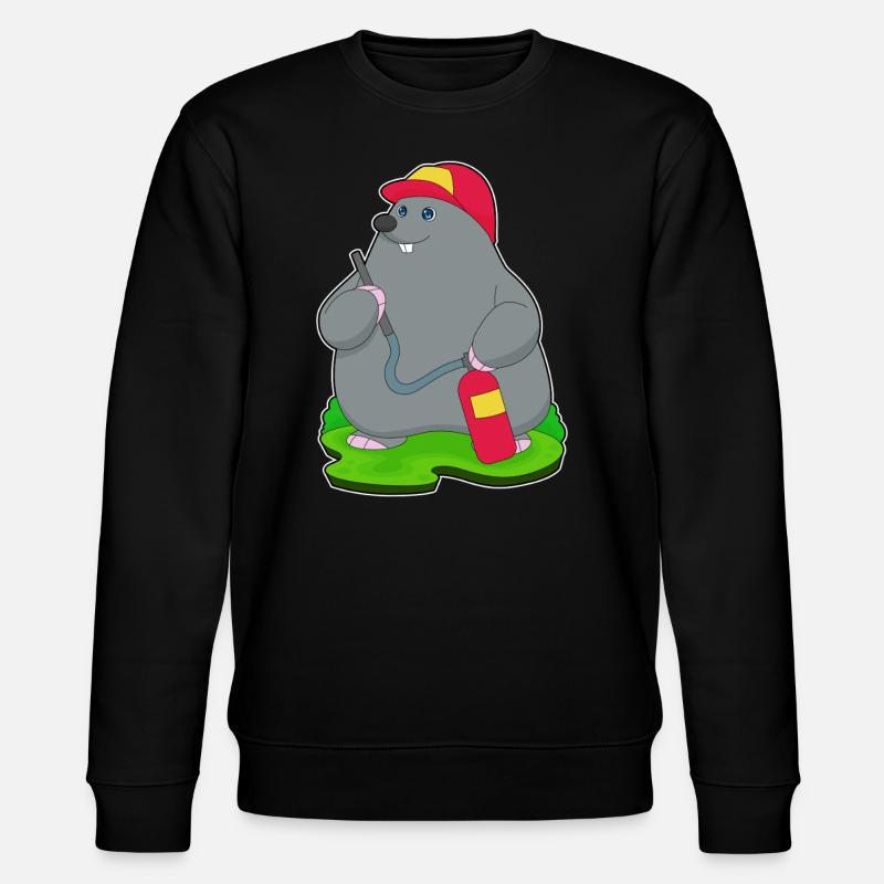 Extincteur de pompier taupe - Sweat bio CHANGER Stanley/Stella Unisexe - noir