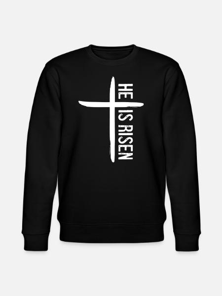 He is Risen - Stanley/Stella CHANGER Unisex Organic Sweatshirt - black