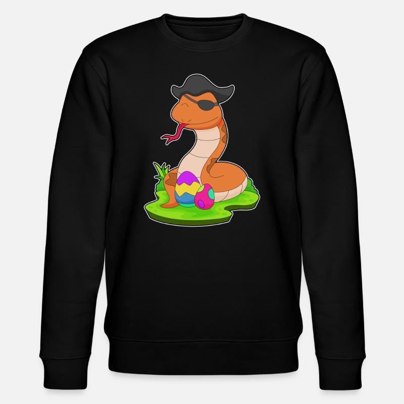 Snake Easter Pirate - Stanley/Stella CHANGER Unisex Organic Sweatshirt - black