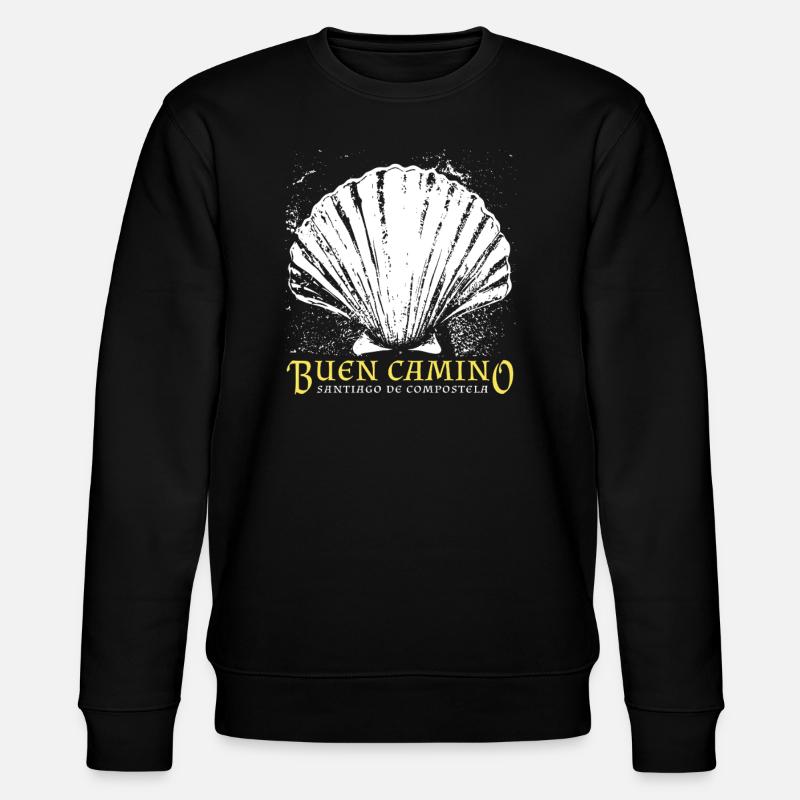 Buen Camino, coquille Saint-Jacques-de-Compostelle - Sweat bio CHANGER Stanley/Stella Unisexe - noir