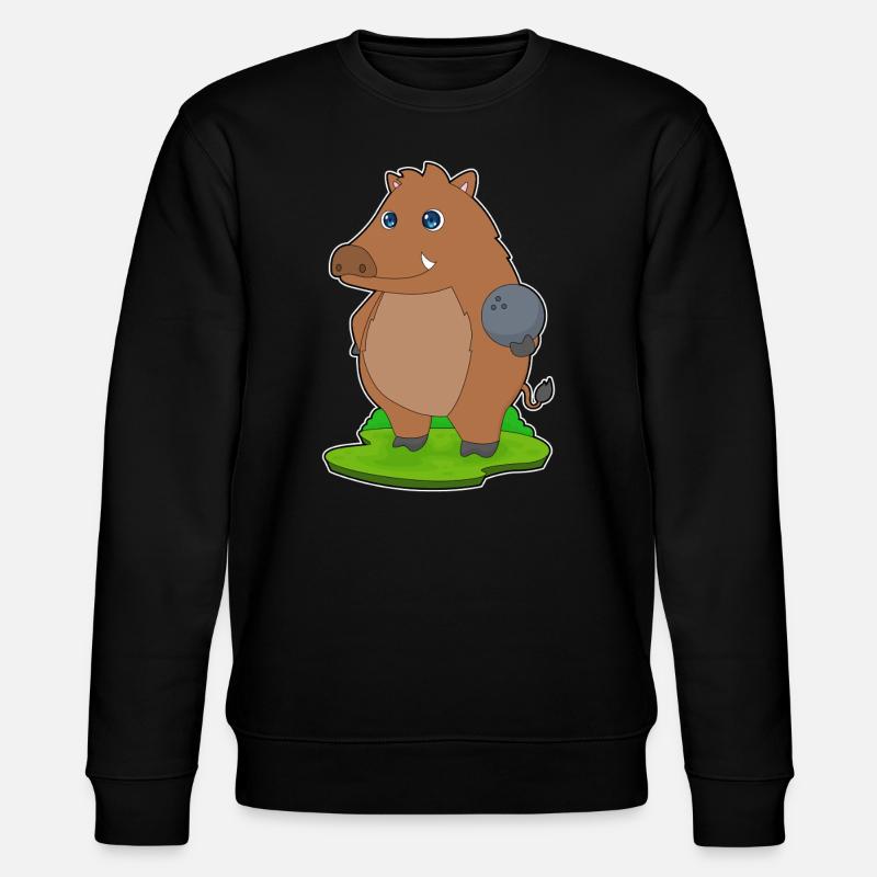 Boar Bowling Bowling Ball - Stanley/Stella CHANGER Unisex Organic Sweatshirt - black