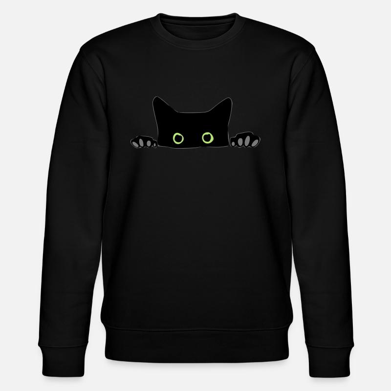 Katze - Stanley/Stella Unisex Bio-Sweatshirt CHANGER  - Schwarz