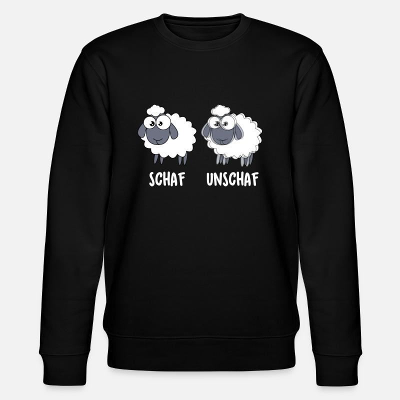 Schaf Unschaf - Stanley/Stella Unisex Bio-Sweatshirt CHANGER  - Schwarz