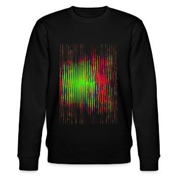 Sound waves - Stanley/Stella CHANGER Unisex Organic Sweatshirt - black - Front - Nik (191cm) & Marisol (170cm)