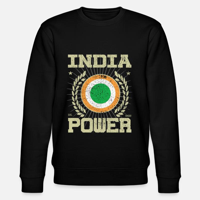 Cooles Indien Design - Stanley/Stella Unisex Bio-Sweatshirt CHANGER  - Schwarz