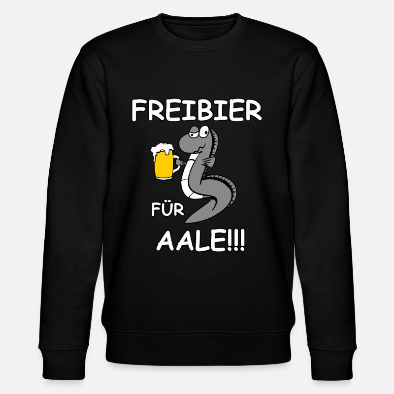 Freibier für Aale - Stanley/Stella Unisex Bio-Sweatshirt CHANGER  - Schwarz