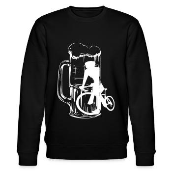 Bier - Radsport - (4) - Stanley/Stella Unisex Bio-Sweatshirt CHANGER  - Schwarz - Vorne - Nik (191cm) & Marisol (170cm)
