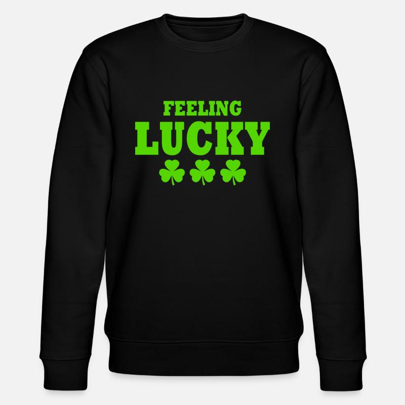 feeling lucky - Stanley/Stella Unisex Bio-Sweatshirt CHANGER  - Schwarz
