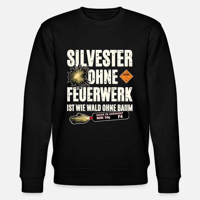 Pyro ohne Feuerwerk - Stanley/Stella Unisex Bio-Sweatshirt CHANGER - Schwarz