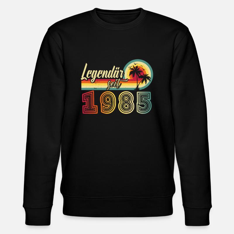Legendar Seit 1985 - Stanley/Stella Unisex Bio-Sweatshirt CHANGER  - Schwarz