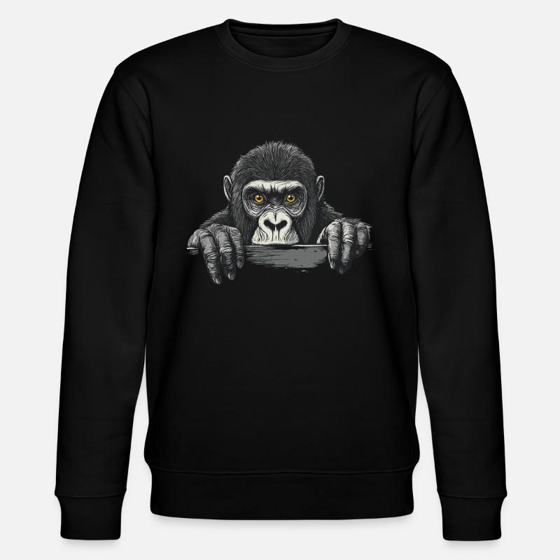 Gorilla - Stanley/Stella Unisex Bio-Sweatshirt CHANGER  - Schwarz