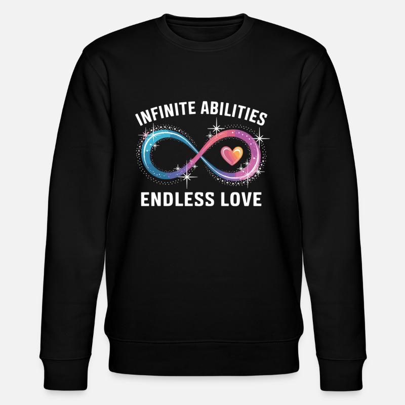 Inklusion ist Liebe ohne Grenzen - Stanley/Stella Unisex Bio-Sweatshirt CHANGER - Schwarz