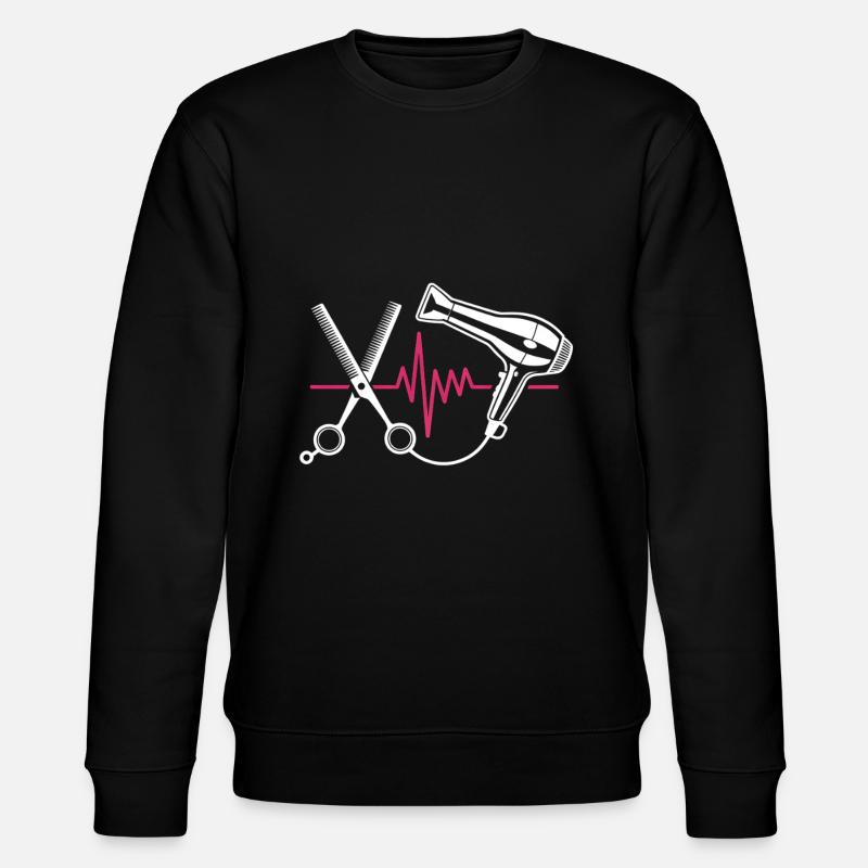Coupe de cheveux de coiffeur - Sweat bio CHANGER Stanley/Stella Unisexe - noir