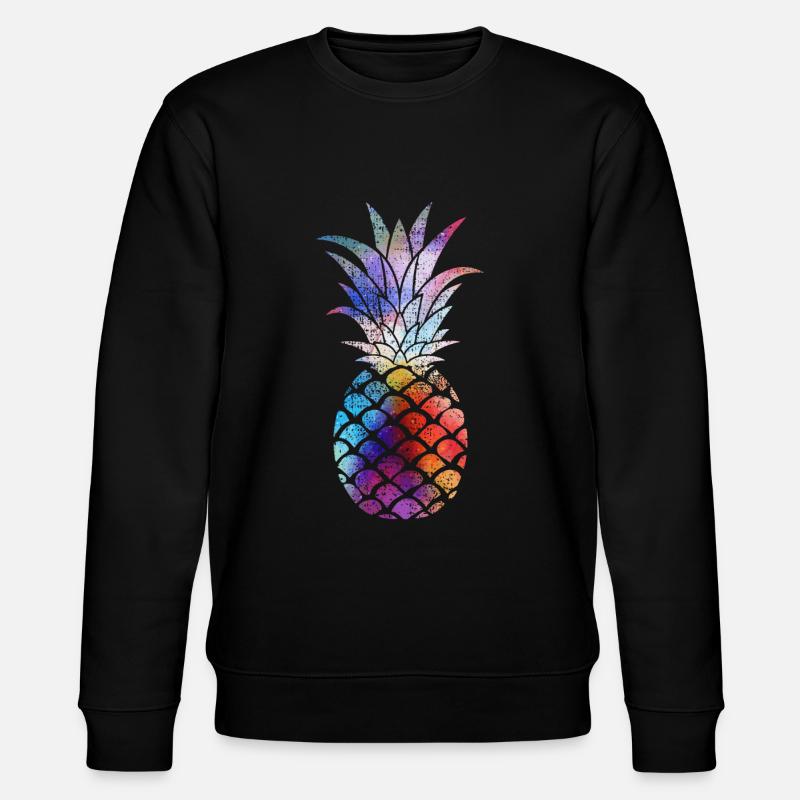 Ananas Abstrakt - Stanley/Stella Unisex Bio-Sweatshirt CHANGER  - Schwarz