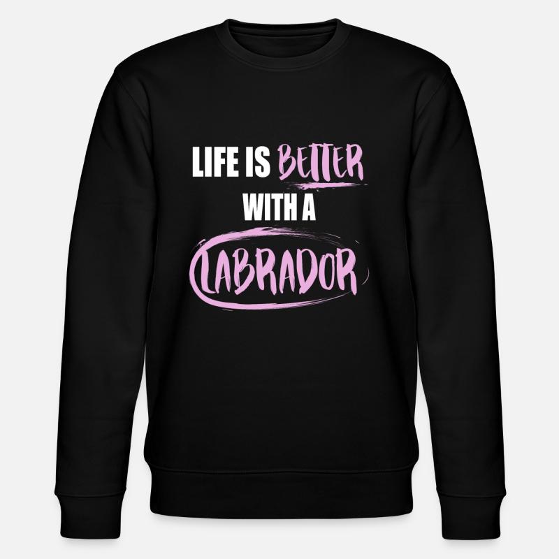 Labrador Hundespruch - Stanley/Stella Unisex Bio-Sweatshirt CHANGER  - Schwarz