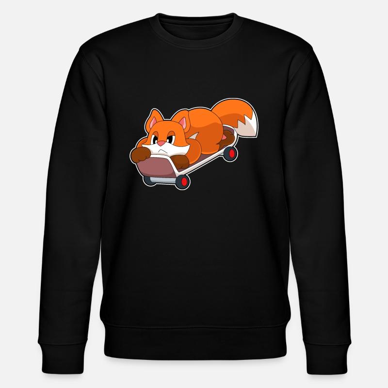 Fuchs Skater Skateboard - Sweat bio CHANGER Stanley/Stella Unisexe - noir