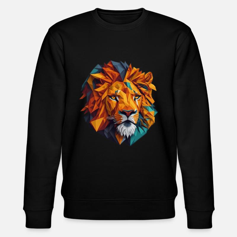 Löwenkopf - Stanley/Stella Unisex Bio-Sweatshirt CHANGER  - Schwarz