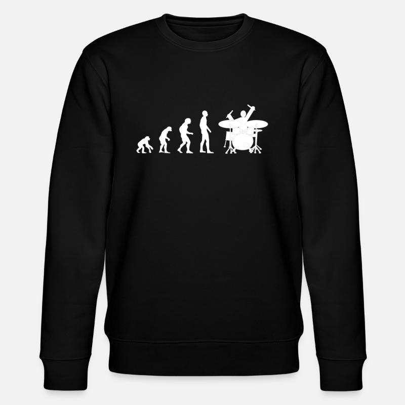 drummer evolution - Stanley/Stella CHANGER Unisex Organic Sweatshirt - black