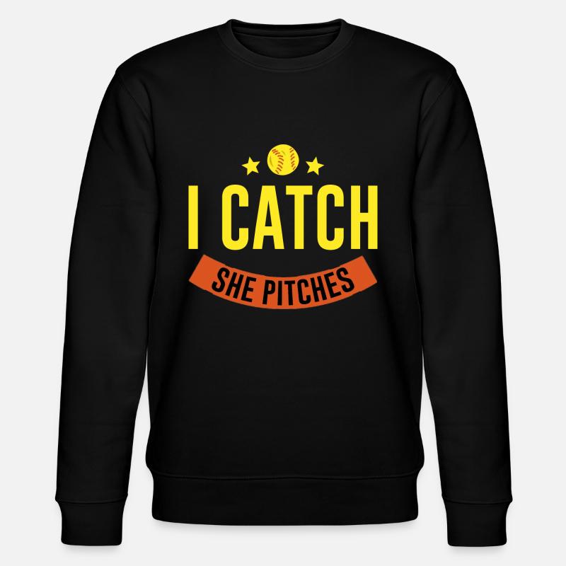 I Catch She Pitches 4 - Stanley/Stella Unisex Bio-Sweatshirt CHANGER  - Schwarz